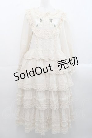 画像: PINK HOUSE / ホワイトローズ刺繍使いワンピース  アイボリー I-25-11-12-068-LO-OP-SA-ZI