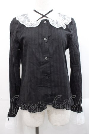 画像: FCL / ホルターネックブラウス L 黒Ｘ白 I-25-11-12-009-LO-BL-SA-ZI