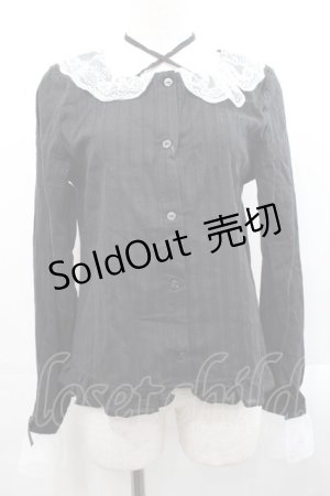 画像: FCL / ホルターネックブラウス L 黒Ｘ白 I-25-11-12-009-LO-BL-SA-ZI