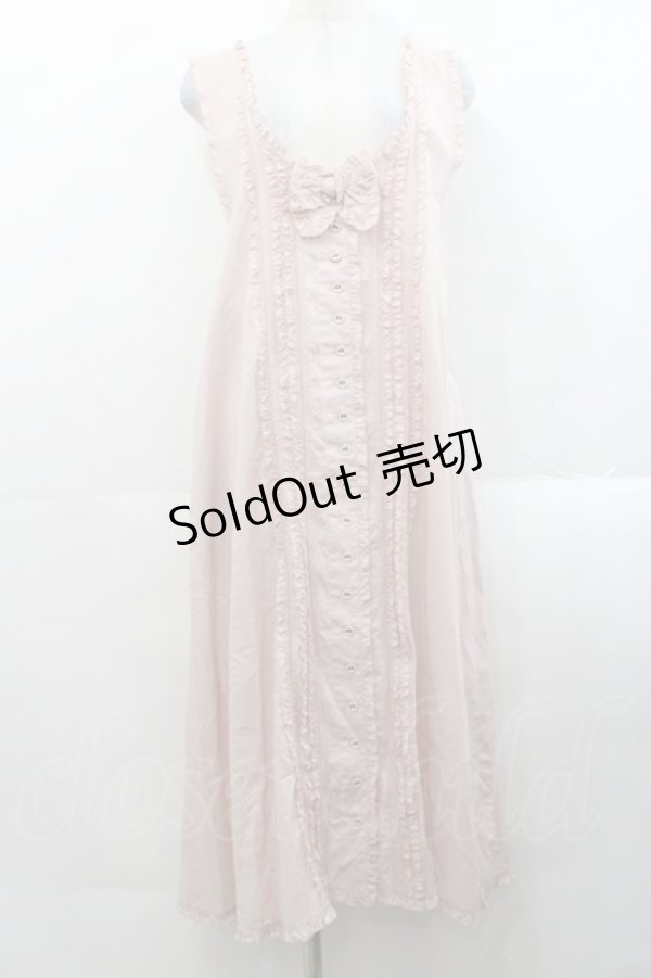 画像1: PINK HOUSE / バックリボンローンタブリエ  ピンク I-25-11-12-069-LO-OP-SA-ZI (1)