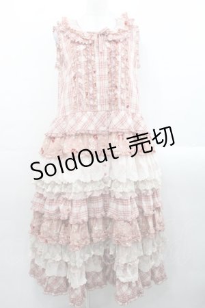 画像: PINK HOUSE / ローズレース使いミックスパッチワークワンピース  苺ミルク系 I-25-11-12-070-LO-OP-SA-ZI