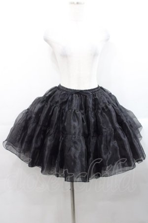 画像: axes femme kawaii / オーガンジーパニエ M ブラック I-25-11-12-072-AX-SK-SA-ZI