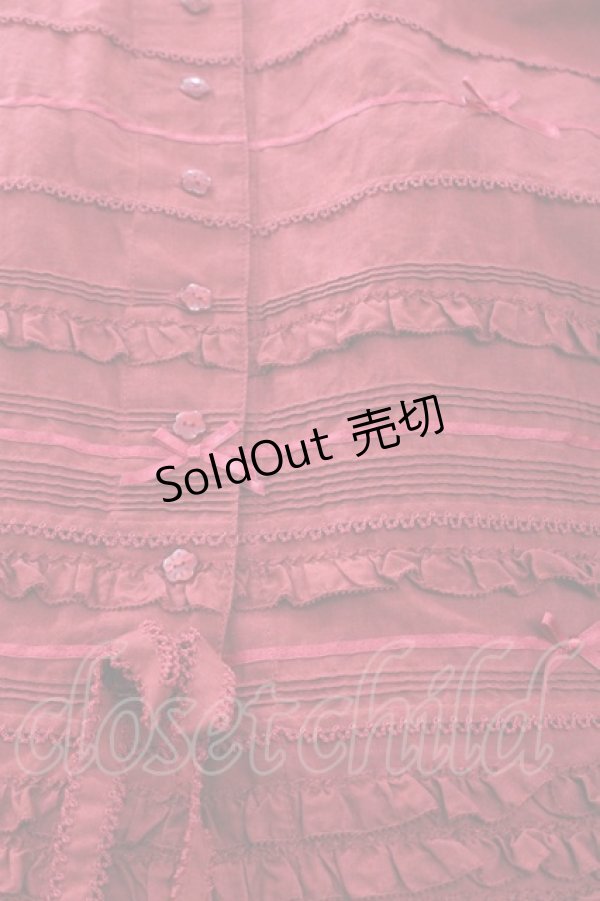 画像3: PINK HOUSE / サテンリボン使いローンスカート  赤 I-25-11-12-077-LO-SK-SA-ZI (3)