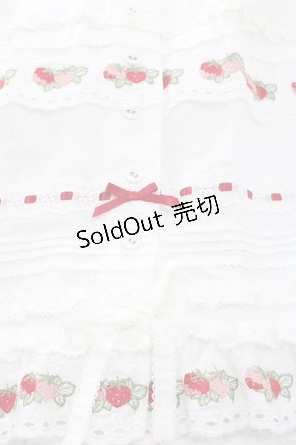画像3: PINK HOUSE / いちごレース使いスカート  白Ｘ赤 I-25-11-12-079-LO-SK-SA-ZI (3)