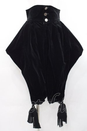 画像: BPN / 裾リボン変形別珍王子パンツ  黒 I-25-11-12-082-GO-PA-SA-ZI