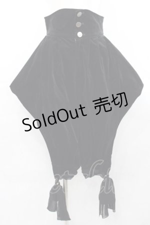 画像: BPN / 裾リボン変形別珍王子パンツ  黒 I-25-11-12-082-GO-PA-SA-ZI