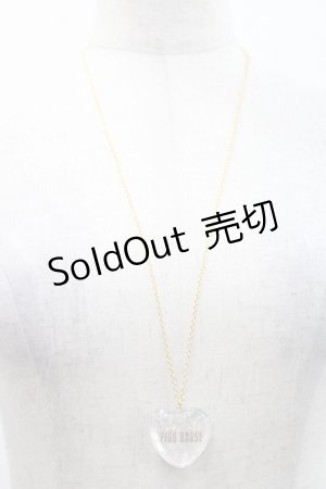 画像: PINK HOUSE / ハートラメモチーフネックレス  クリア I-25-11-12-084-LO-AC-SA-ZI