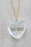 画像2: PINK HOUSE / ハートラメモチーフネックレス  クリア I-25-11-12-084-LO-AC-SA-ZI (2)