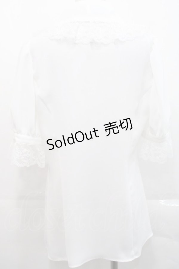 画像2: MIHO MATSUDA / ブラウス・ヴァニカ  白Ｘ黒 I-25-11-12-010-GO-BL-SA-ZI (2)