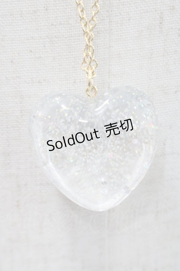 画像3: PINK HOUSE / ハートラメモチーフネックレス  クリア I-25-11-12-084-LO-AC-SA-ZI (3)