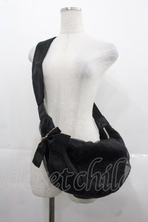 画像: m petit by misako / AMチュールリボンショルダーバッグ  黒 I-25-11-12-087-LO-BG-SA-ZI