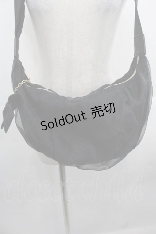 画像2: m petit by misako / AMチュールリボンショルダーバッグ  黒 I-25-11-12-087-LO-BG-SA-ZI (2)