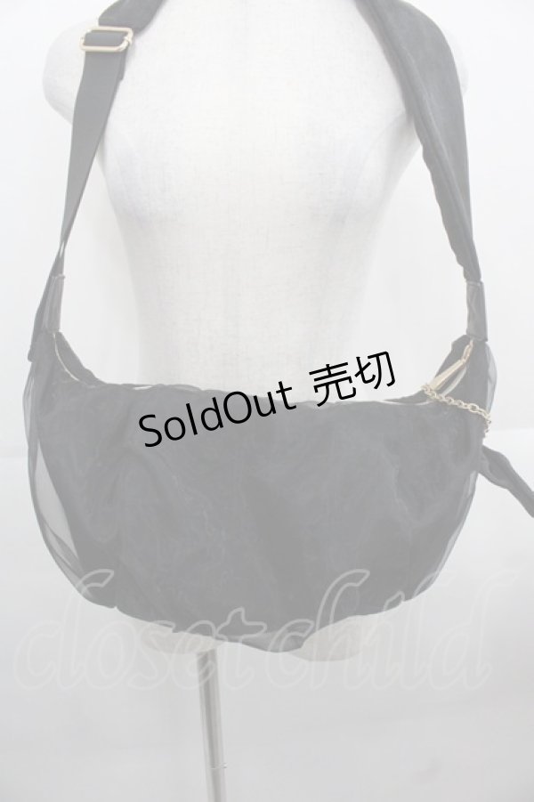 画像3: m petit by misako / AMチュールリボンショルダーバッグ  黒 I-25-11-12-087-LO-BG-SA-ZI (3)