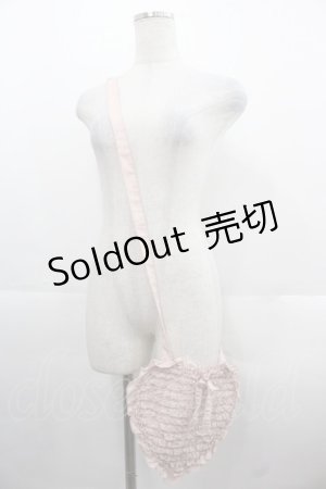 画像: PINK HOUSE / ハートフリルショルダーバッグ  ピンク I-25-11-12-088-LO-BG-SA-ZI