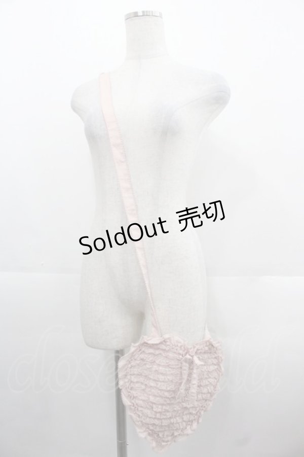 画像1: PINK HOUSE / ハートフリルショルダーバッグ  ピンク I-25-11-12-088-LO-BG-SA-ZI (1)