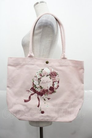 画像: PINK HOUSE / ローズリースプリントバッグ  ピンク I-25-11-12-090-LO-BG-SA-ZI