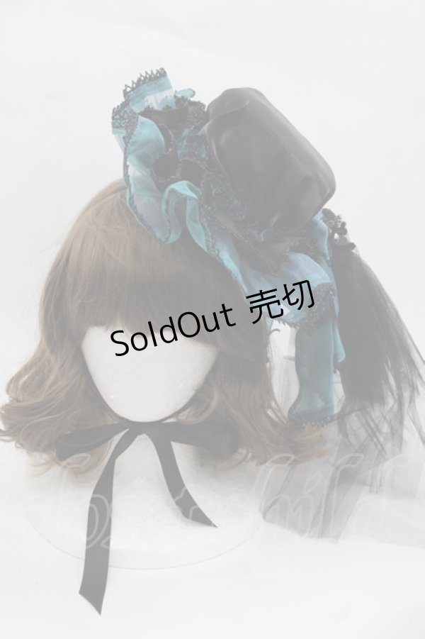 画像1: ALICE and the PIRATES / Crown jellyfishミニハット  黒 I-25-11-12-099-PA-AC-SA-ZI (1)