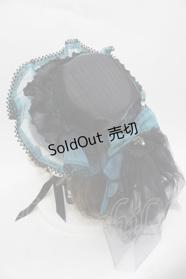画像2: ALICE and the PIRATES / Crown jellyfishミニハット  黒 I-25-11-12-099-PA-AC-SA-ZI (2)