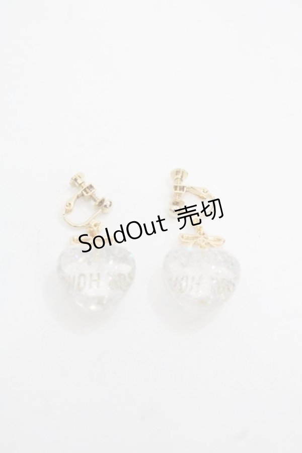 画像2: PINK HOUSE / ハートラメモチーフイヤリング  クリア I-25-11-12-100-LO-AC-SA-ZI (2)