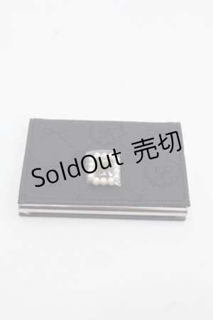 画像: Maison de FLEUR / パールビジューモノグラムカードケース  黒 I-25-11-12-109-LO-ZA-SA-ZT639-F003
