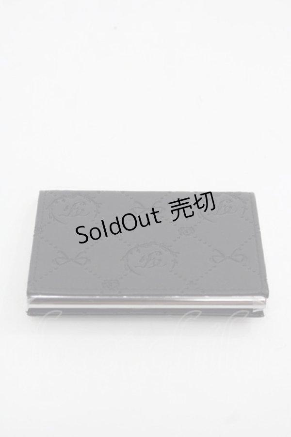 画像2: Maison de FLEUR / パールビジューモノグラムカードケース  黒 I-25-11-12-109-LO-ZA-SA-ZT639-F003 (2)