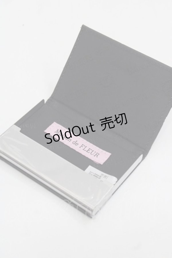 画像3: Maison de FLEUR / パールビジューモノグラムカードケース  黒 I-25-11-12-109-LO-ZA-SA-ZT639-F003 (3)