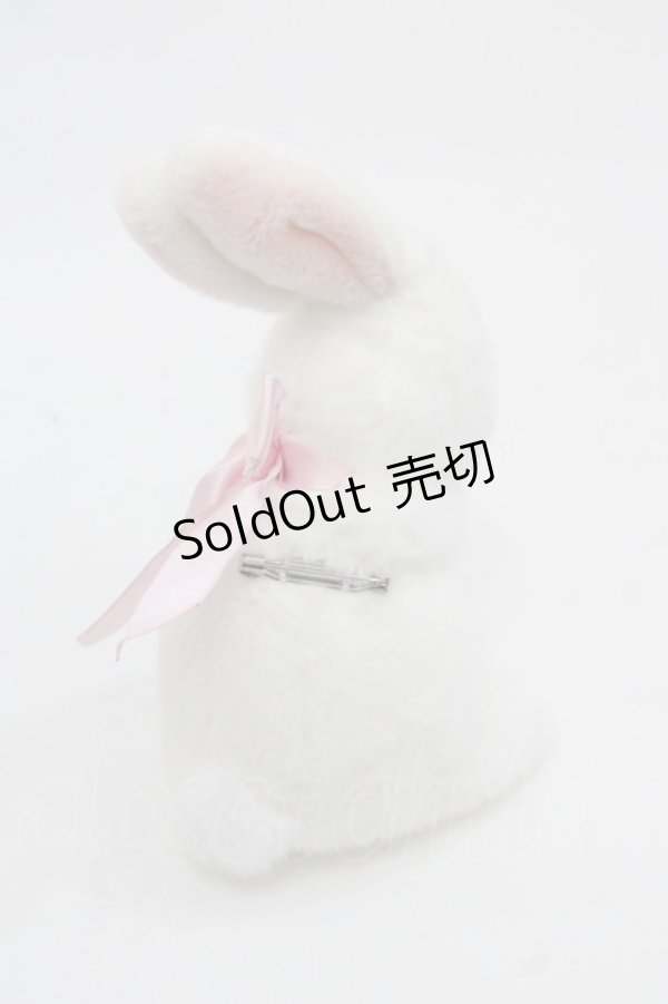 画像2: PINK HOUSE / スイーツスプリングバニーぬいぐいるみコサージュ  白Ｘピンク I-25-11-12-113-LO-ZA-SA-ZI (2)