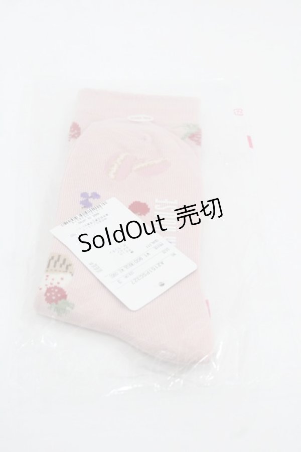 画像2: PINK HOUSE / スイーツスプリングバニープリントソックス  ピンク I-25-11-12-116-LO-ZA-SA-ZI (2)