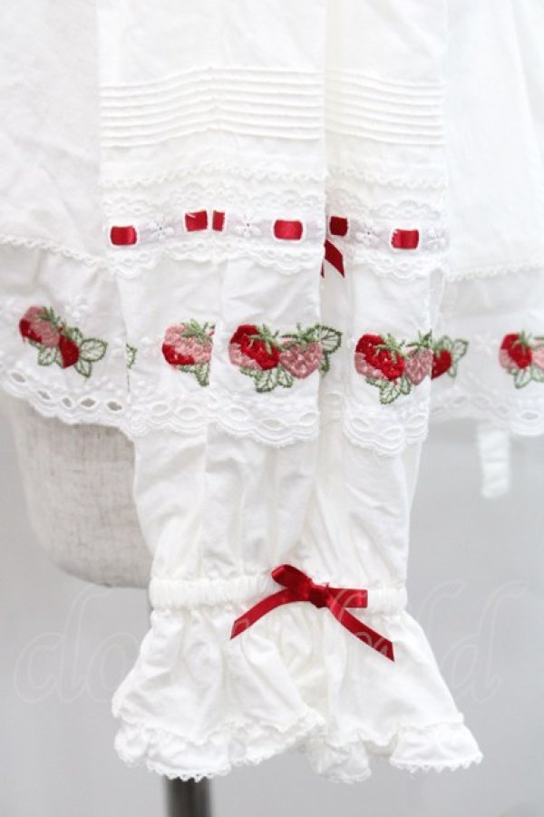 画像3: PINK HOUSE / いちごレース使いブラウス  白Ｘ赤 I-25-11-12-012-LO-BL-SA-ZI (3)
