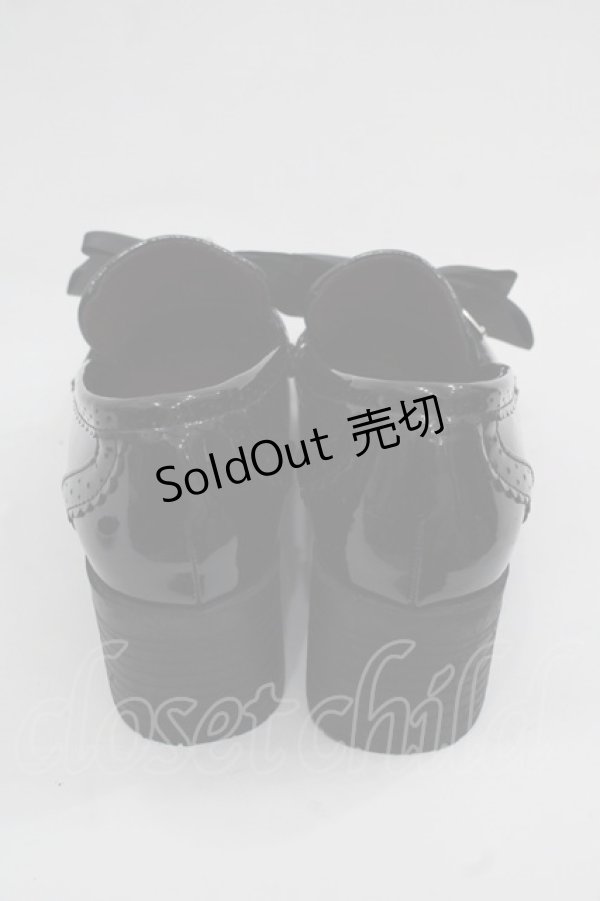 画像2: Amavel / ハートビジュー付きローファーパンプス  ブラック I-25-11-12-118-CA-SH-SA-ZI (2)