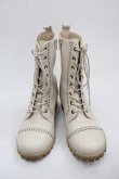 画像1: PINK HOUSE / レースアップレザーブーツ 2(S) アイボリー I-25-11-12-122-LO-SH-SA-ZI (1)