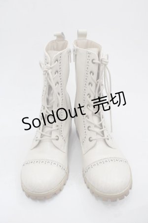 画像: PINK HOUSE / レースアップレザーブーツ 2(S) アイボリー I-25-11-12-122-LO-SH-SA-ZI