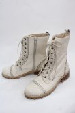 画像3: PINK HOUSE / レースアップレザーブーツ 2(S) アイボリー I-25-11-12-122-LO-SH-SA-ZI (3)