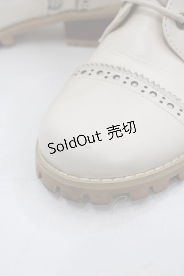 画像4: PINK HOUSE / レースアップレザーブーツ 2(S) アイボリー I-25-11-12-122-LO-SH-SA-ZI (4)