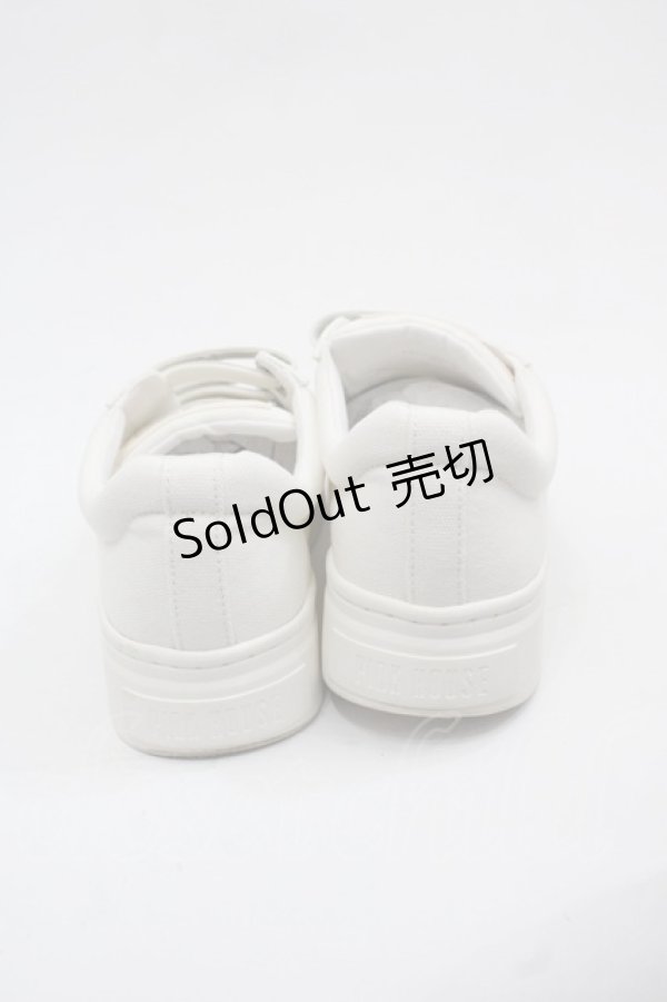 画像2: PINK HOUSE / ピンクハウスロゴ刺繍ベルクロスニーカー 2(S) アイボリー I-25-11-12-124-LO-SH-SA-ZI (2)