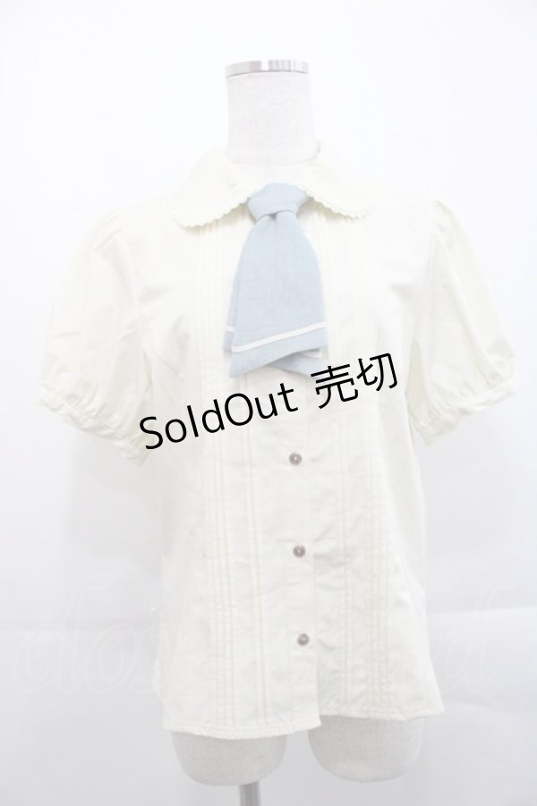 画像1: Kurumi Collaboration / マリンアカデミアブラウス L 淡青 I-25-11-12-002-LO-BL-SA-ZI (1)