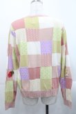 画像2: PINK HOUSE / スイーツスプリングバニーパッチワークニットカーディガン  ピンク I-25-11-12-014-LO-TO-SA-ZI (2)