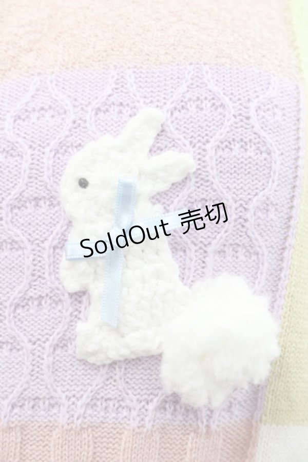 画像3: PINK HOUSE / スイーツスプリングバニーパッチワークニットカーディガン  ピンク I-25-11-12-014-LO-TO-SA-ZI (3)