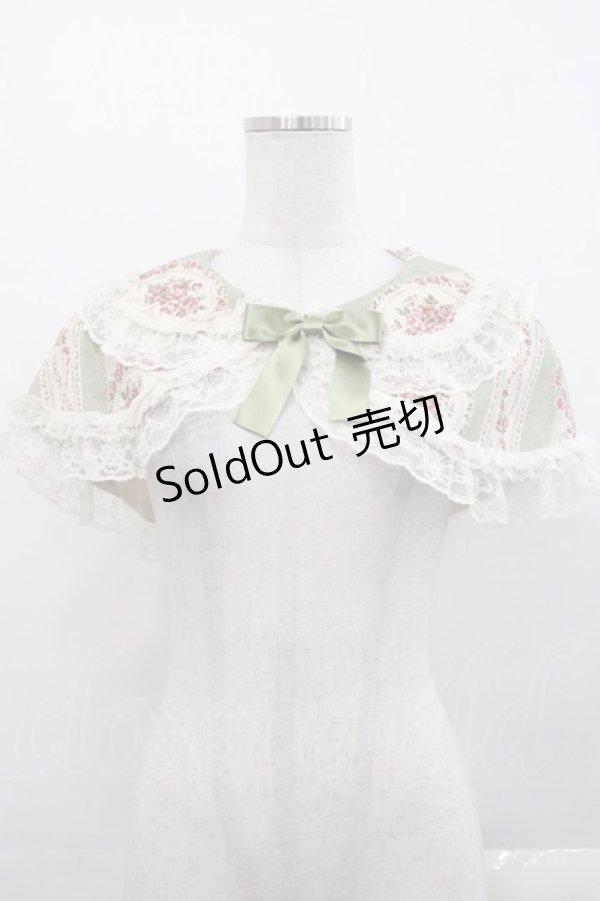 画像1: metamorphose / アンティークブーケケープ  グリーン I-25-11-12-017-ME-JA-SA-ZI (1)