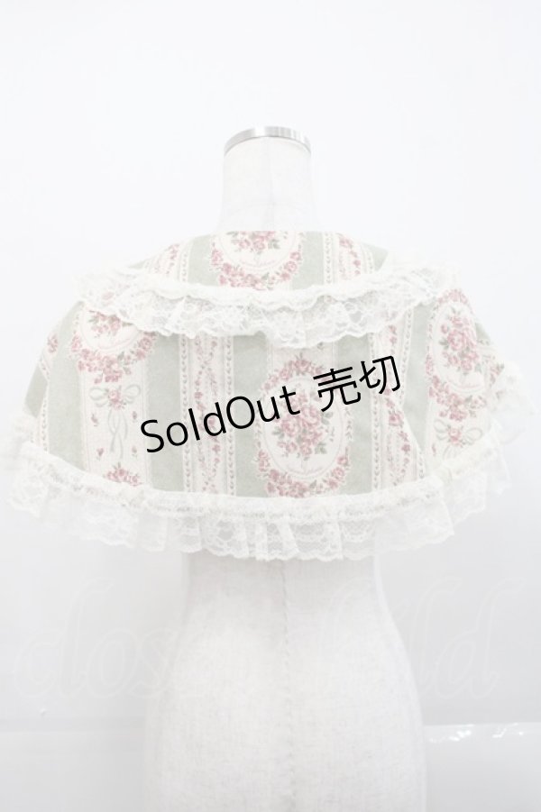 画像2: metamorphose / アンティークブーケケープ  グリーン I-25-11-12-017-ME-JA-SA-ZI (2)