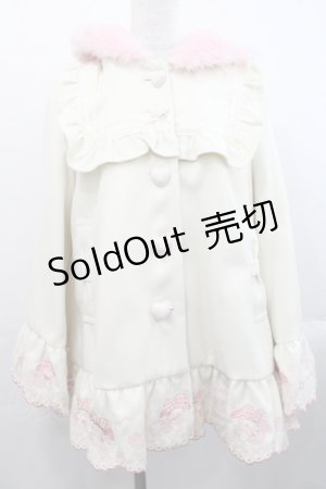 画像: DearMyLove / My Melodyコート LL アイボリーＸピンク I-25-11-12-019-EL-CO-SA-ZI