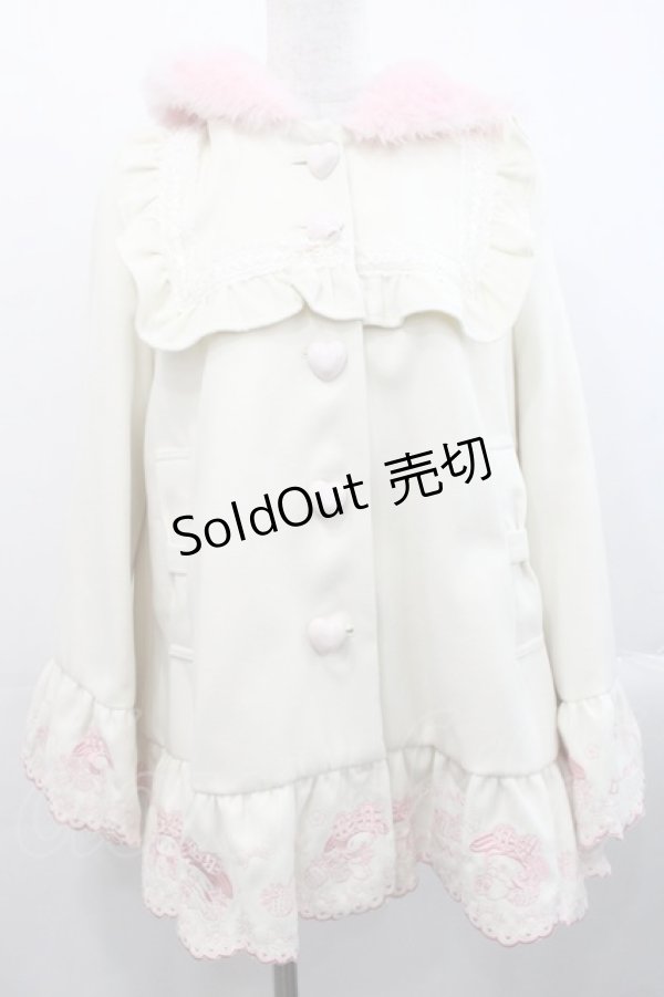 画像1: DearMyLove / My Melodyコート LL アイボリーＸピンク I-25-11-12-019-EL-CO-SA-ZI (1)