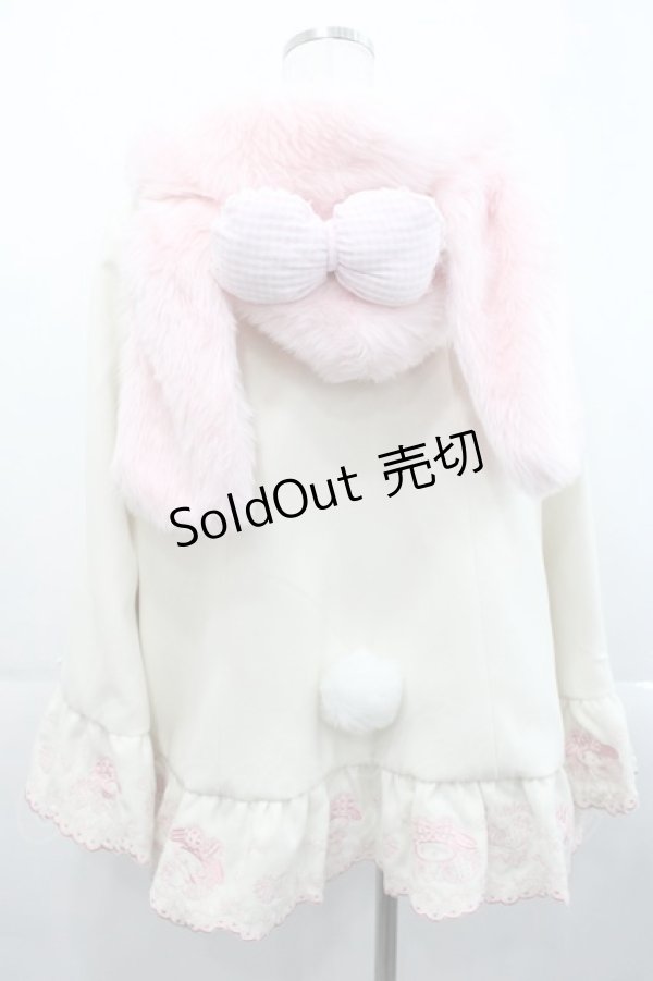 画像2: DearMyLove / My Melodyコート LL アイボリーＸピンク I-25-11-12-019-EL-CO-SA-ZI (2)