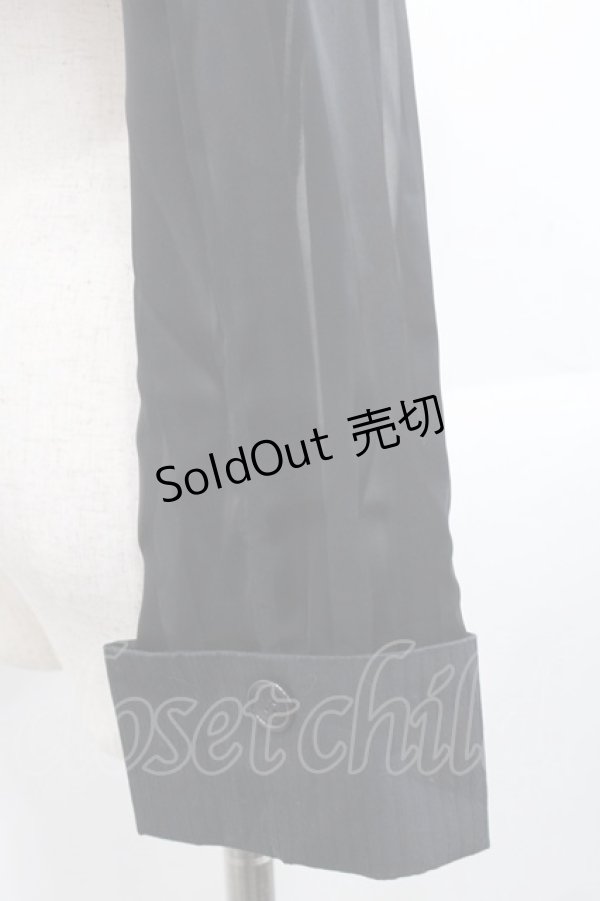 画像5: alice auaa / ストライプシフォンショートジャケット 3 黒 I-25-11-12-025-AA-JA-SA-ZI (5)