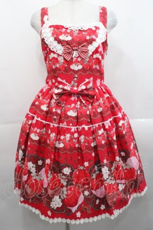 画像: BABY,THE STARS SHINE BRIGHT / Creamy Berry Fairy Dream柄ジャンパースカートI  エンジ I-25-11-14-028-BA-OP-SA-ZI