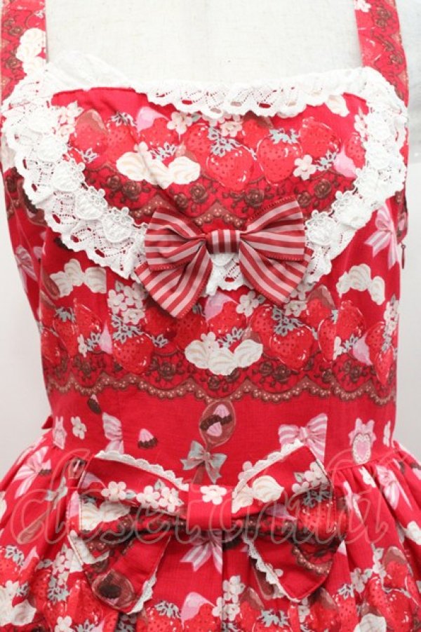 画像3: BABY,THE STARS SHINE BRIGHT / Creamy Berry Fairy Dream柄ジャンパースカートI  エンジ I-25-11-14-028-BA-OP-SA-ZI (3)