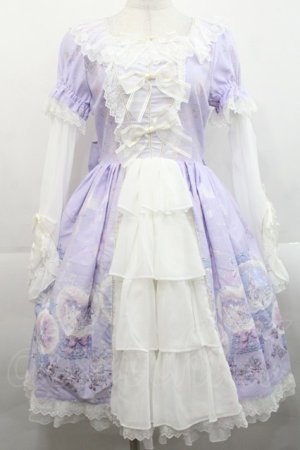 画像: BABY,THE STARS SHINE BRIGHT / 雪の女王〜スノードームに秘めた「永遠」のカケラ〜柄ワンピース  ラベンダー I-25-11-14-029-BA-OP-SA-ZI