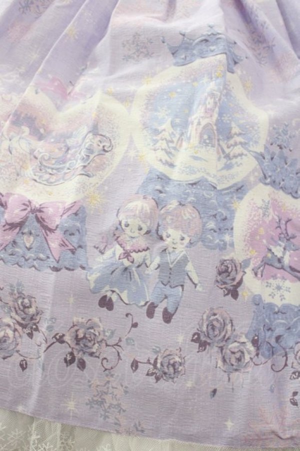 画像6: BABY,THE STARS SHINE BRIGHT / 雪の女王〜スノードームに秘めた「永遠」のカケラ〜柄ワンピース  ラベンダー I-25-11-14-029-BA-OP-SA-ZI (6)