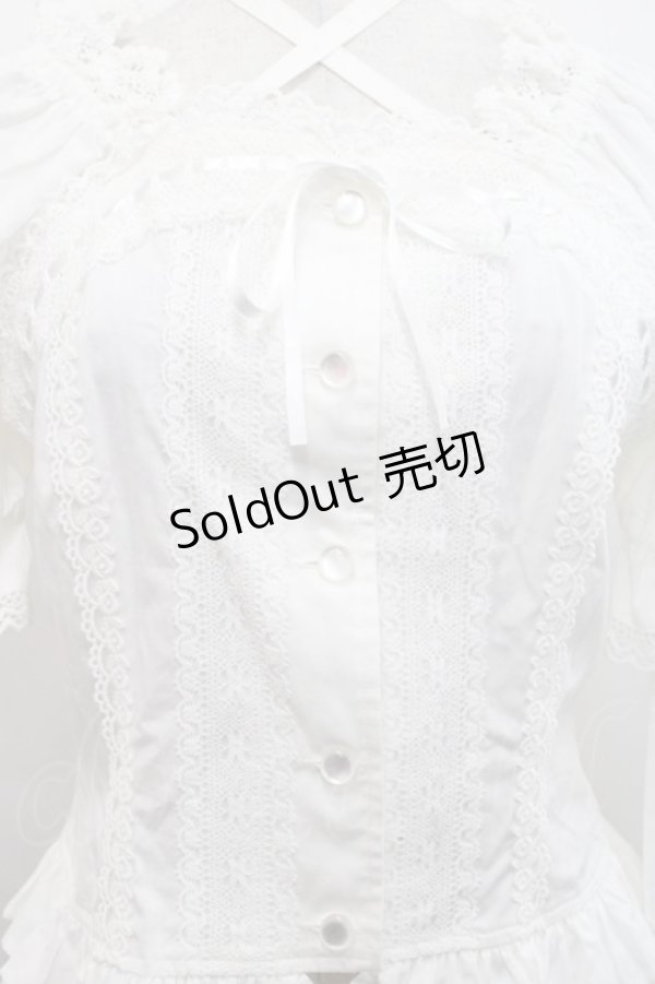 画像3: BABY,THE STARS SHINE BRIGHT / 姫袖後ろシャーリングブラウス  白 I-25-11-14-001-BA-BL-SA-ZI (3)