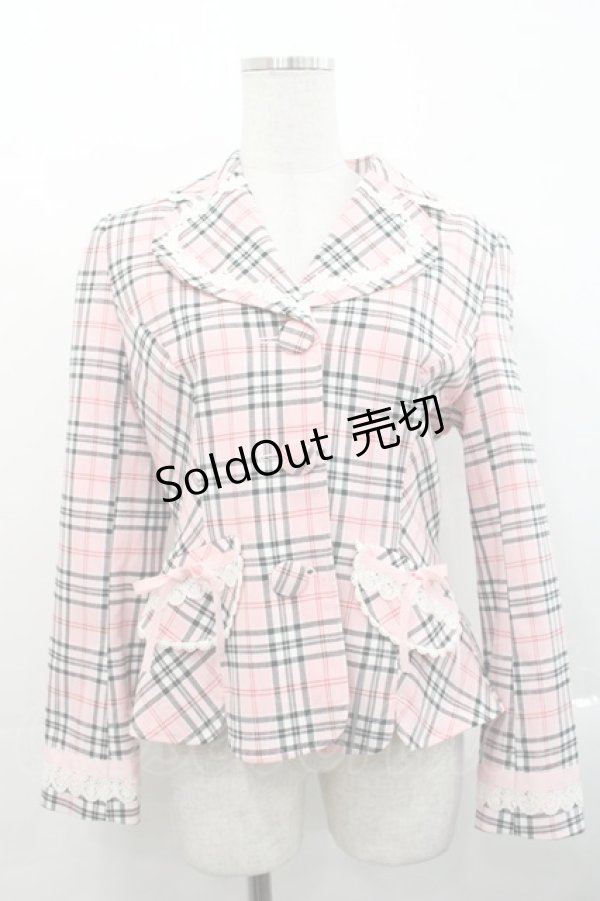 画像1: BABY,THE STARS SHINE BRIGHT / バーバリーチェックジャケット  ピンク I-25-11-14-018-BA-JA-SA-ZI (1)